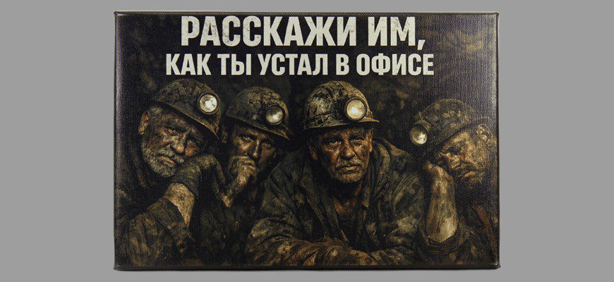 Картина Расскажи им как ты устал, демотиватор на холсте