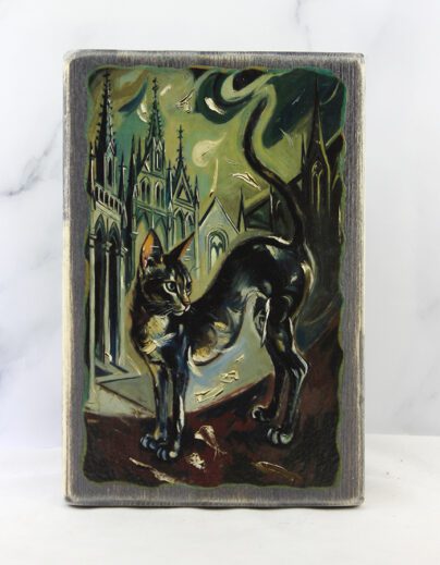 Картина «Кот 060 Эль Греко» | Состаренная доска 14,5×22×1,8 см