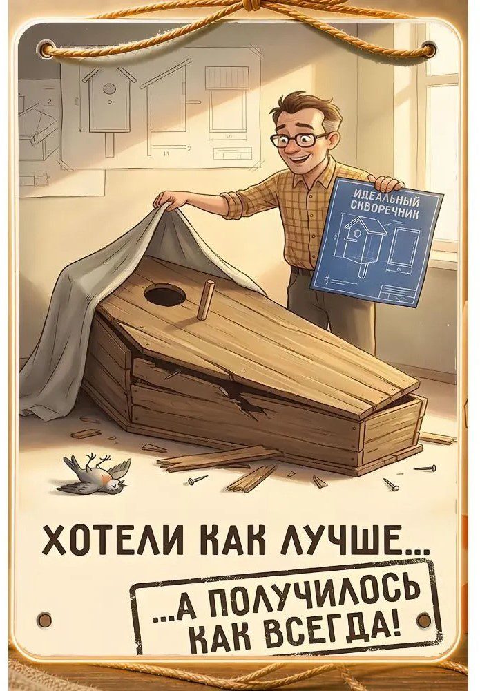 Комплект из 4 смешных табличек о бизнесе на состаренной доске: «Качество», «Клиенты», «Предоплата», «Хотели как лучше» + видео